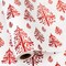 Kraft Christmas Wrapping Paper-White 3D Embossed Gold Foil Christmas Pine Tree with Woodlands for Holiday, Party,Celebration, New Year (17 Inch X 32.8 Feet)